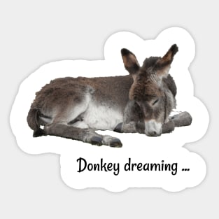 Cute Donkey Dreaming Sticker